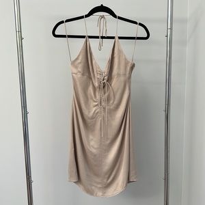 ZARA Grey Silk Mini Dress